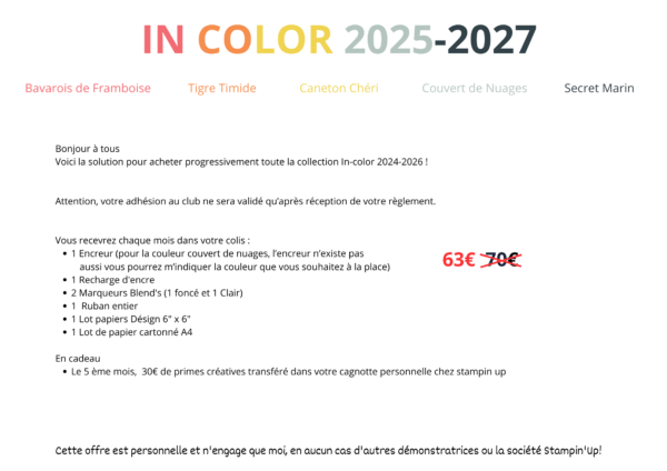 Abonnement IN COLOR 2025-2027