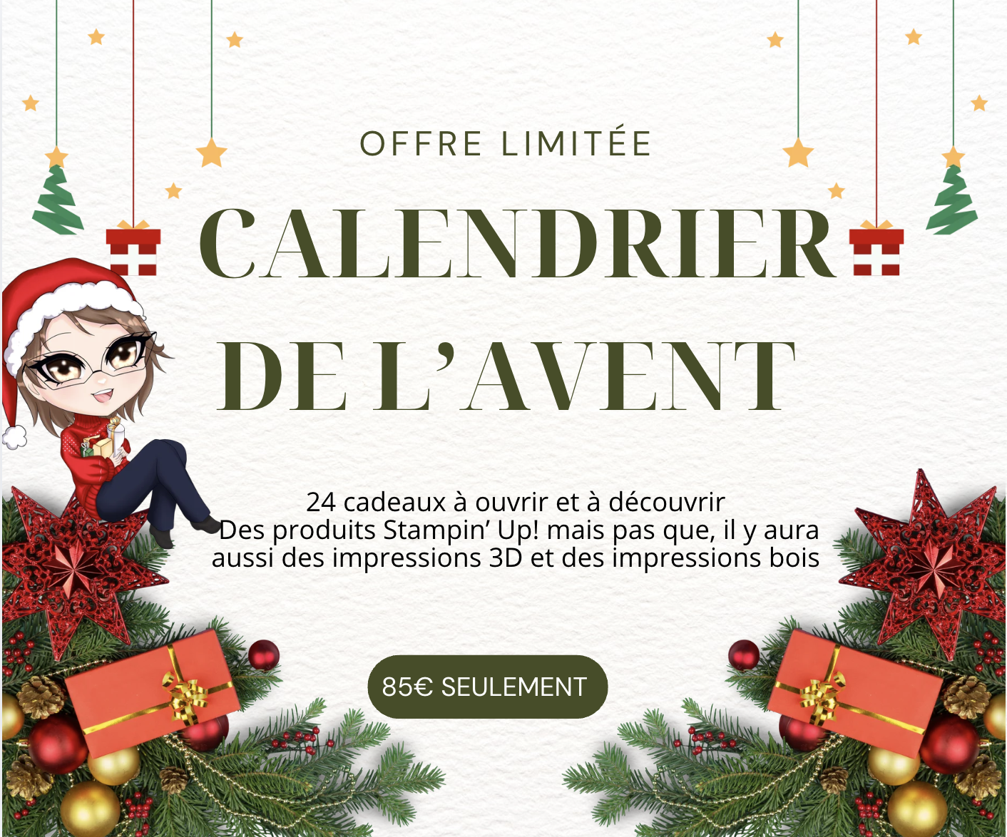 Calendrier de l'avent des ateliers de Sandra