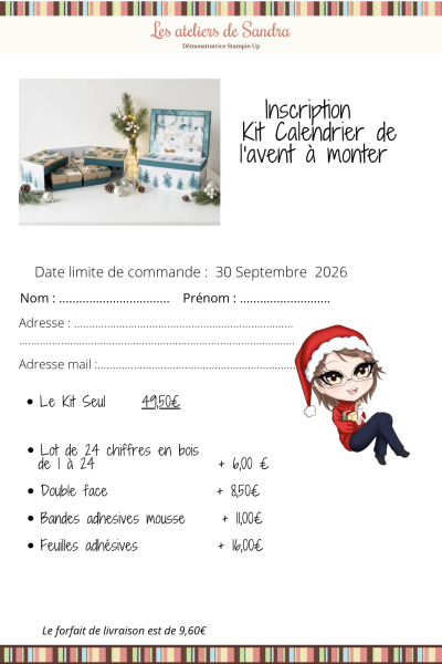 calendrier de l'aven à garnir