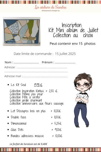 _Kit Mini album de Juillet Collection au choix